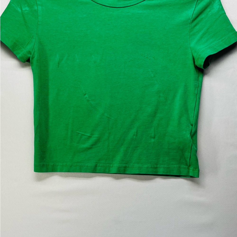 Divided Green Crop Top